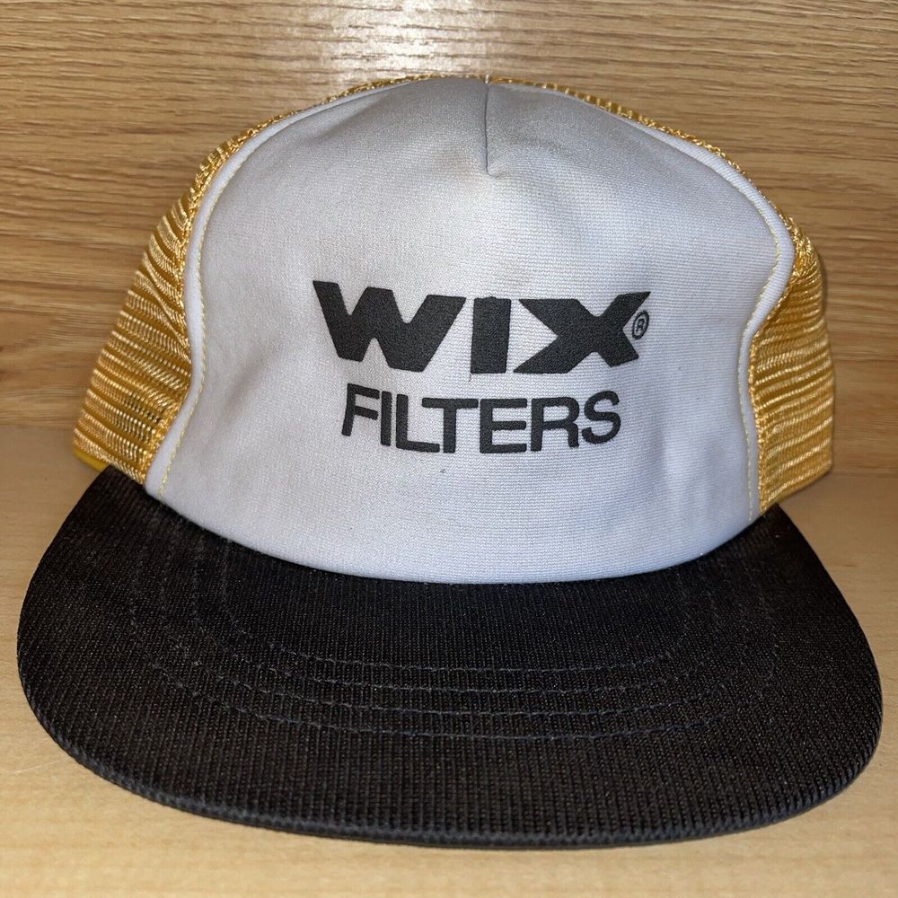 Vintage Wix Filters Farm Trucker Hat Mechanic Snapback Mesh USA Made Cap